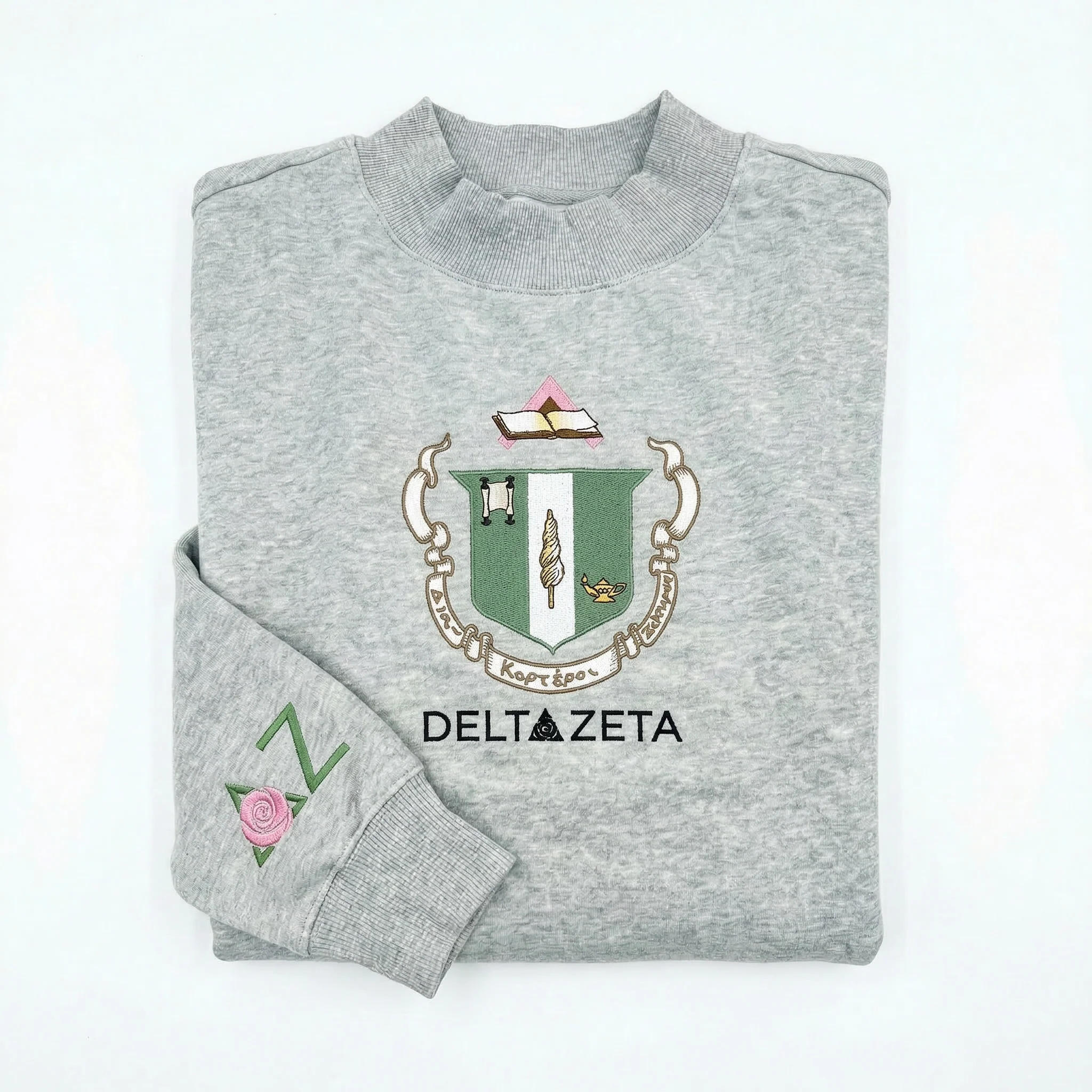 Delta Zeta Oversized Mock Neck