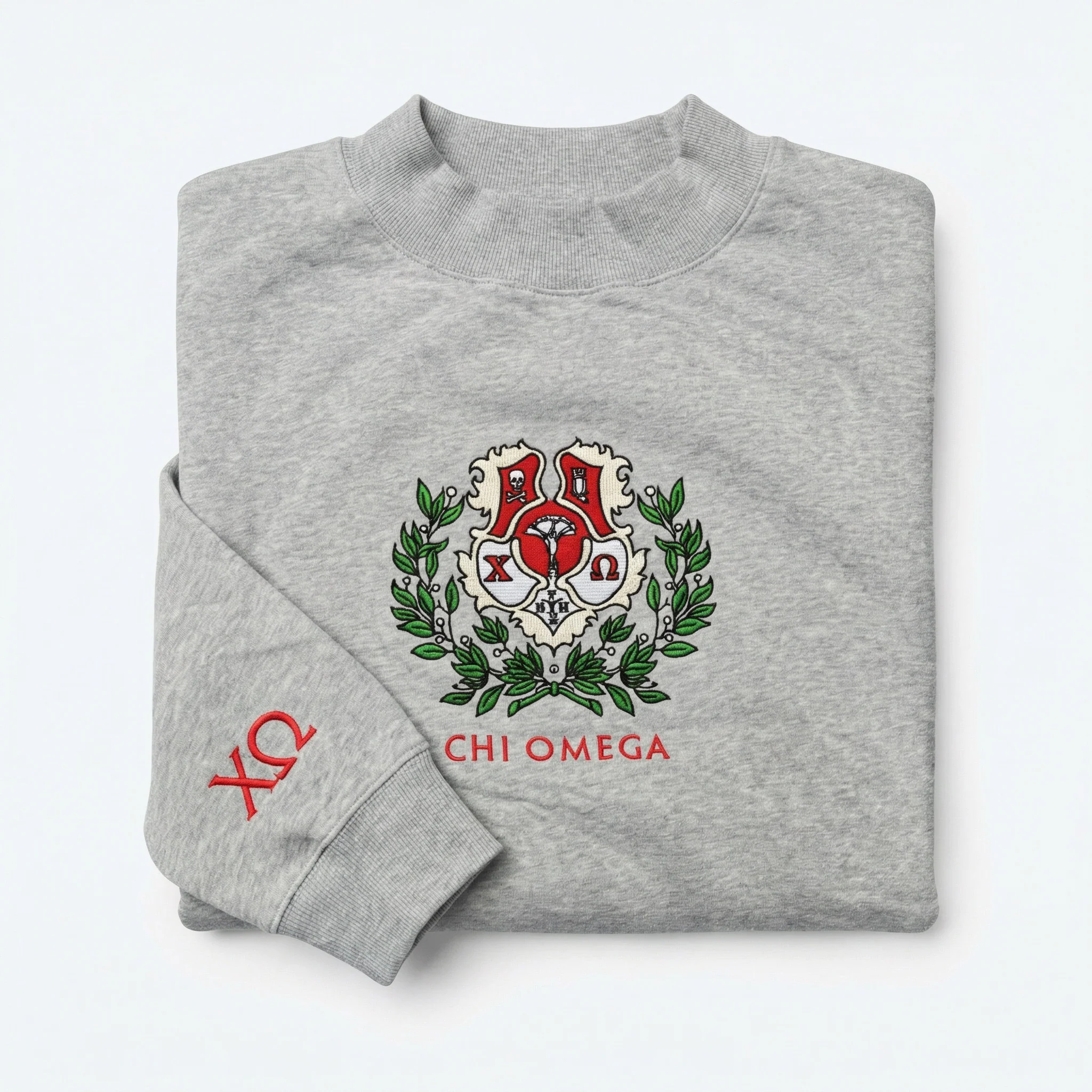 Chi Omega Oversized Mock Neck