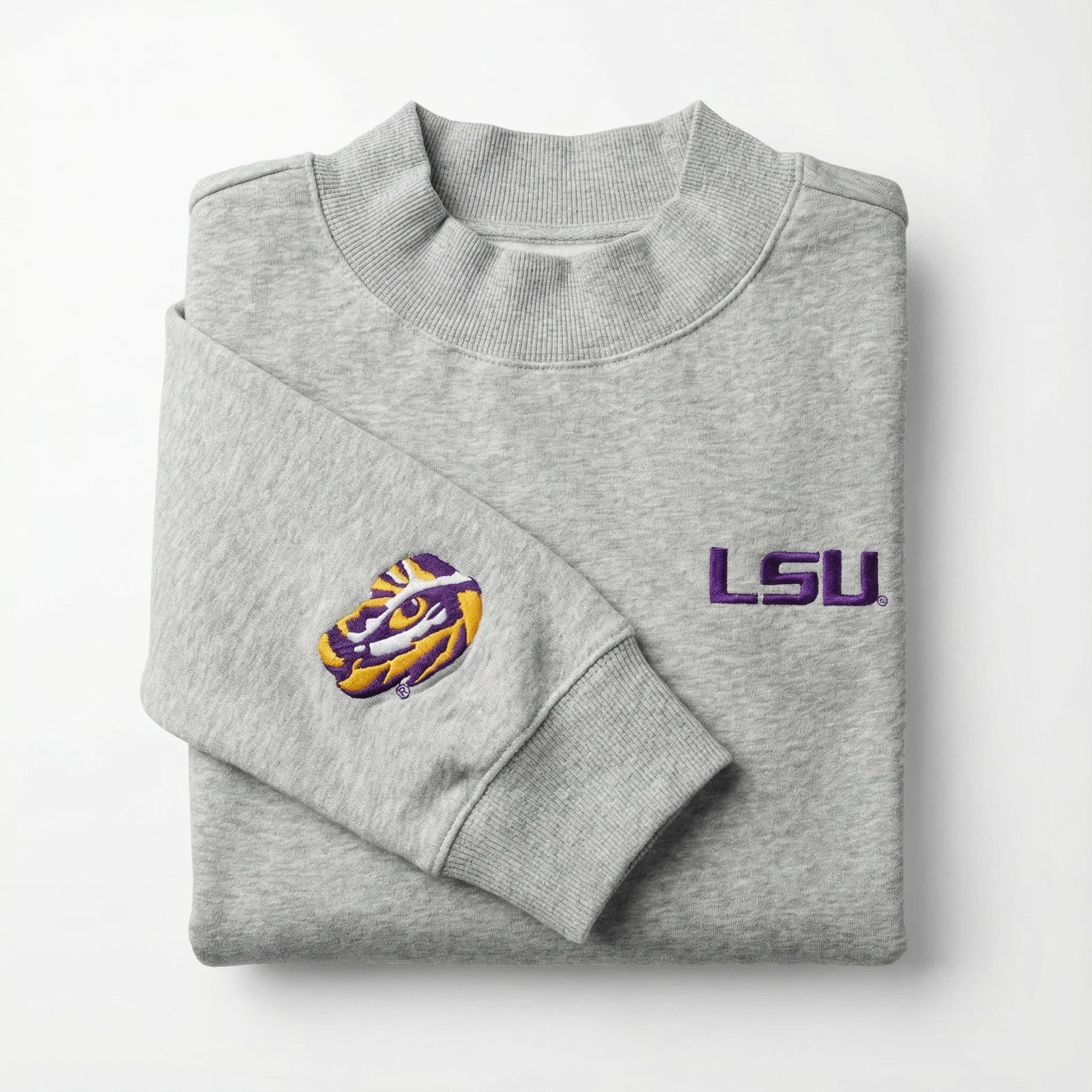 LSU Oversized Mock Neck